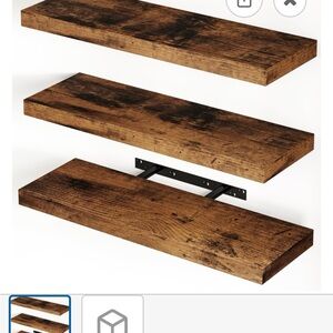 Vintage Wood Wall Display Shelves